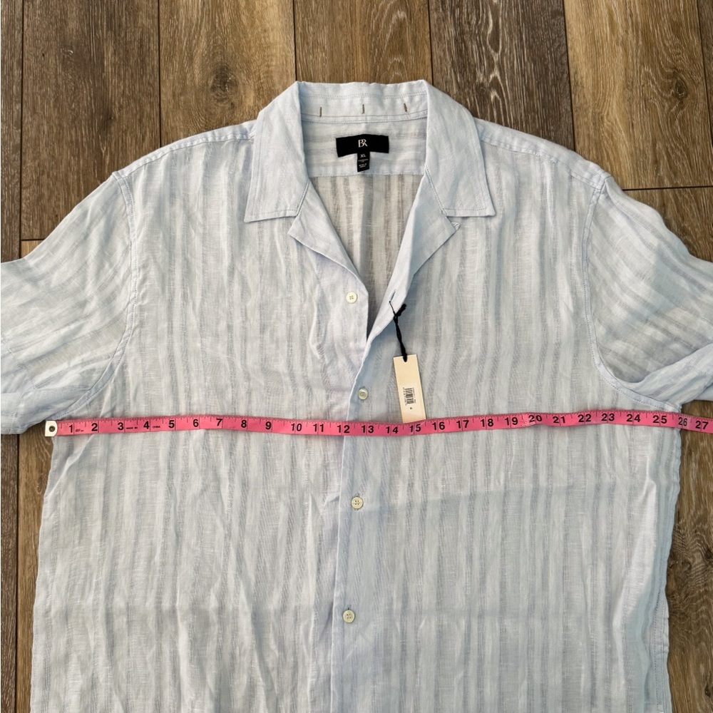 NWT Banana Republic Men's Linen/Cotton Light Blue Resort Wear Shirt Size XL - Picture 14 of 14